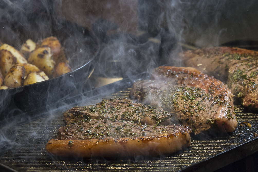 Steak cooking
