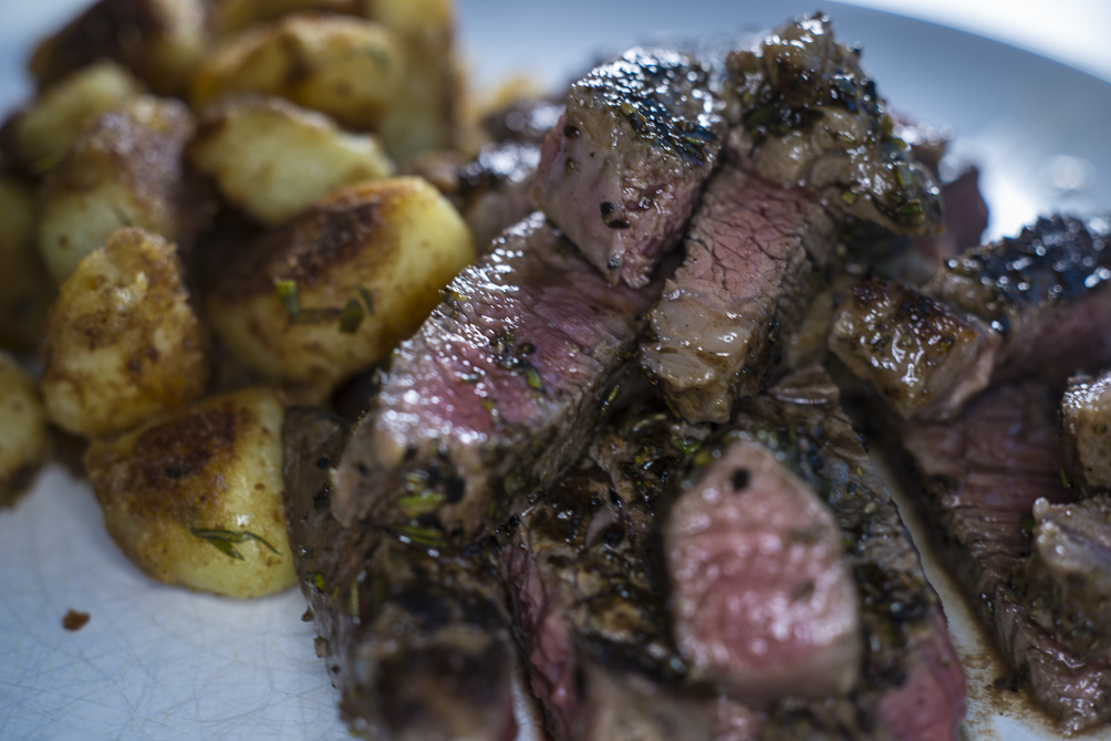 Rump steak supper